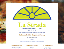 Tablet Screenshot of pizzerialastrada.com